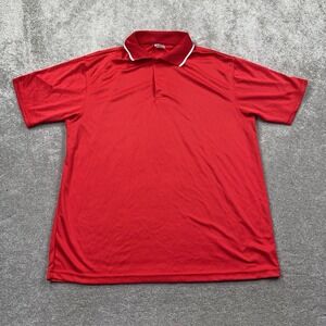 A4 Prime Men's Coaches Team Polo Size XL‎ Red Short Sleeve Collared